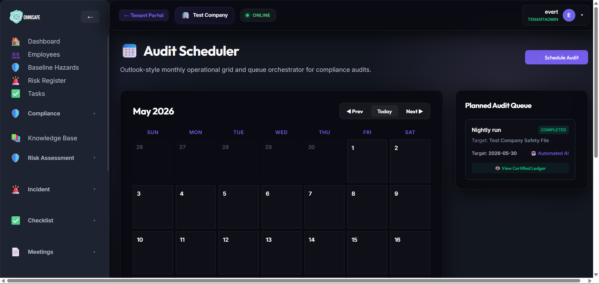 Audit Scheduler